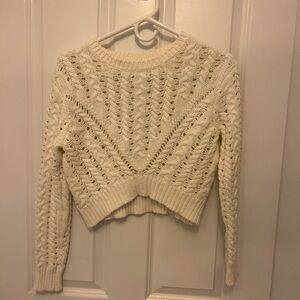 Jealous Tomato Ivory Textured Knit Sweater